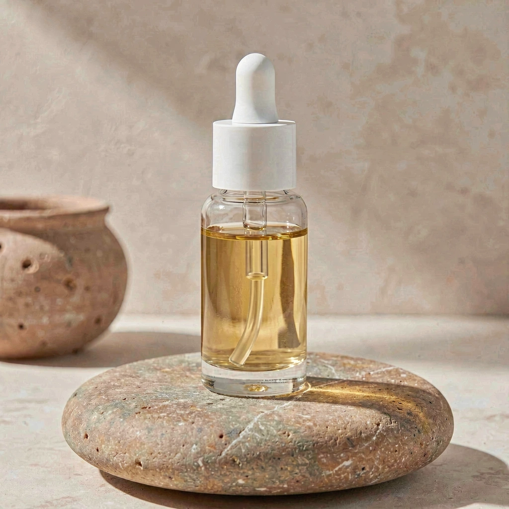 Detail pleťového séra na přírodním podkladu